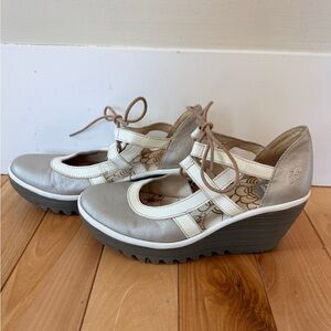 Fly London Yett Platform Heels Womens